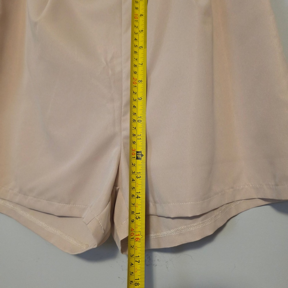 Lovito Solid Beige Vest and Shorts Co-ord Set Size XL US 12 - Picture 8 of 10